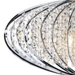 Dar Adriatic 5 Light Crystal Ceiling Pendant Polished Chrome
