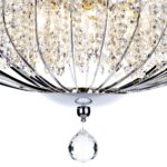 Dar Adriatic 5 Light Crystal Ceiling Pendant Polished Chrome