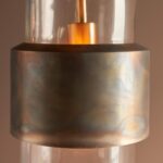 Classic Aged Bronze Patina Single Light Pendant Clear Glass Shade