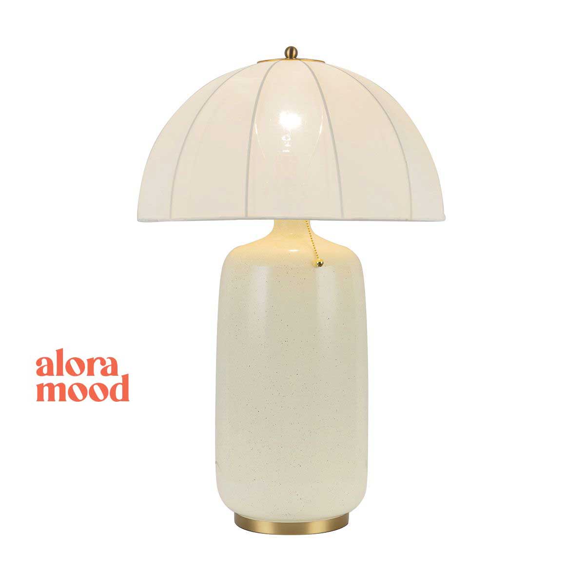 Alora Crosby Table Lamp in Cream & Brushed Gold