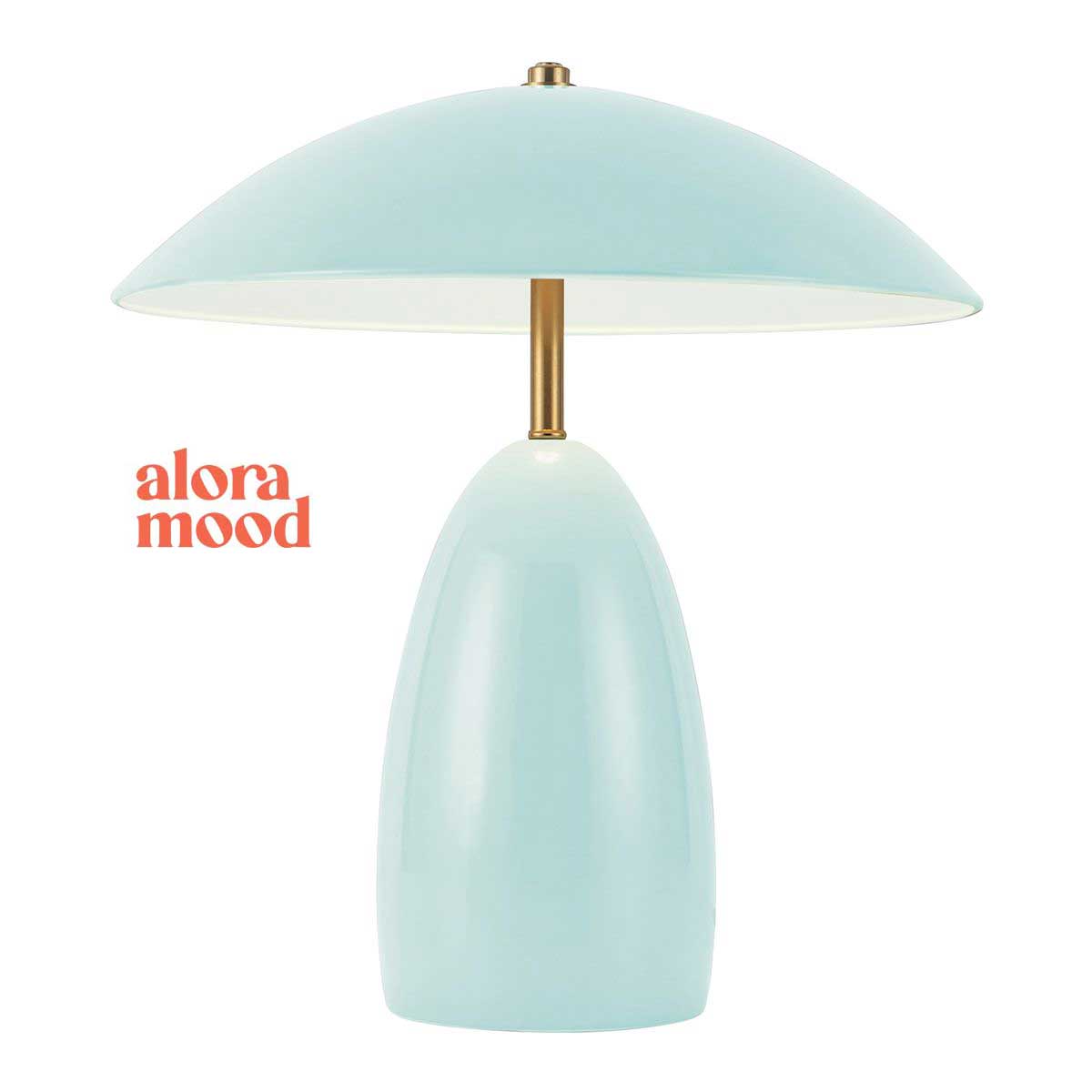 Alora Poppy Medium Mains Voltage Table Lamp in Vibrant Blue