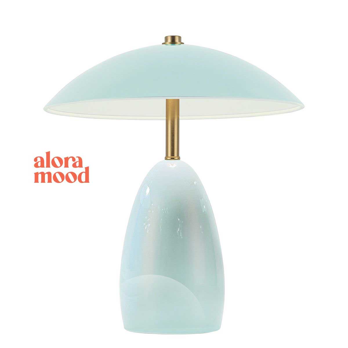 Alora Poppy Small Rechargeable Table Lamp in Vibrant Blue