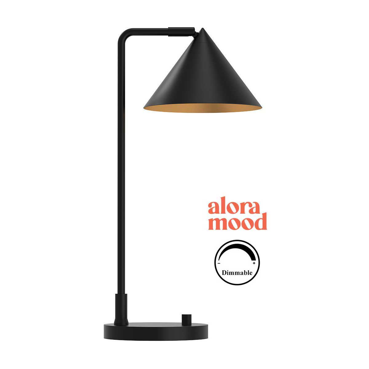 Alora Remyck 1 Light Table / Desk lamp in Matt Black