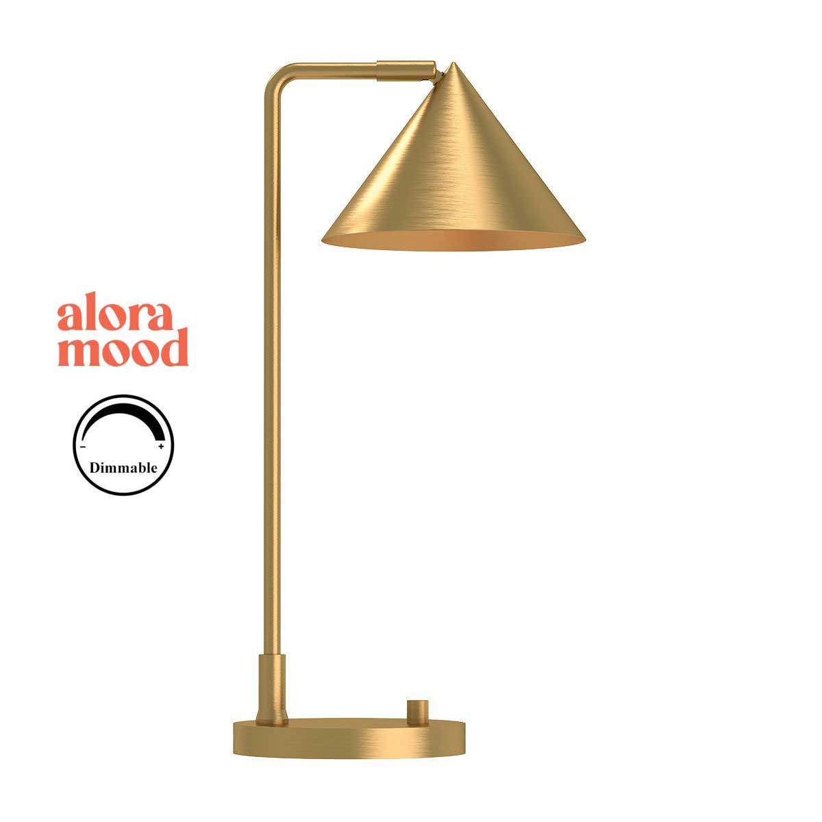 Alora Remyck 1 Light Table / Desk lamp in Brushed Gold