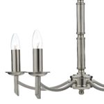 Dar Ambassador 5 Light Dual Mount Chandelier Satin Chrome