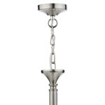 Dar Ambassador 5 Light Dual Mount Chandelier Satin Chrome