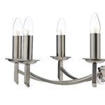 Dar Ambassador 8 Light Dual Mount Chandelier Satin Chrome