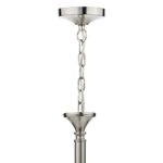 Dar Ambassador 8 Light Dual Mount Chandelier Satin Chrome