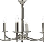 Dar Ambassador 8 Light Dual Mount Chandelier Satin Chrome