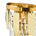 Dar Amira 2 Lamp Luxury Crystal Wall Light Polished Gold