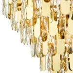 Dar Amira Luxury 12 Light Crystal Chandelier Polished Gold