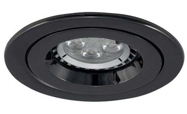 Black Chrome iCage Fire Rated Fixed Mini Downlight GU10