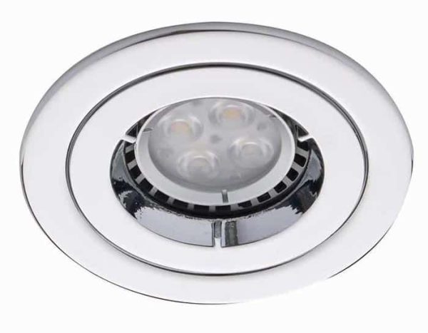 Polished Chrome iCage Fire Rated Fixed Mini Downlight GU10