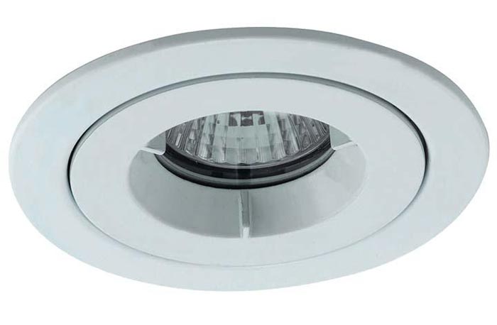 Matt White iCage Fire Rated Bathroom Shower Down Light IP65