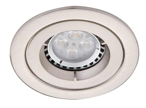 Satin Chrome Finish iCage Fire Rated Fixed Mini Downlight GU10