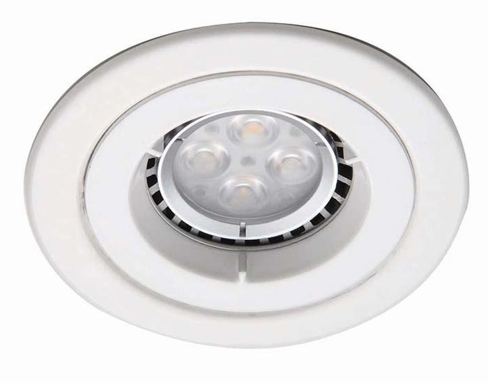 Gloss White iCage Fire Rated Fixed Mini Downlight GU10