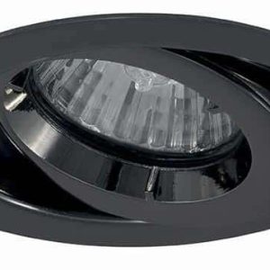Black chrome iCage 90-minute fire rated mini tilt down light GU10