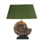 Ammonite Handmade Table Lamp Base Only Metallic Bronze