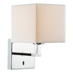 Dar Anvil Switched Wall Light Fitting Only Chrome