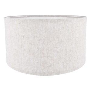 Armitage 18" drum lamp floor lamp shade in natural linen on white background