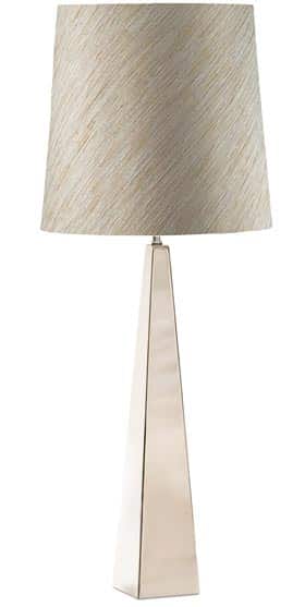 Elstead Ascent Polished Nickel Tapered Table Lamp And Shade