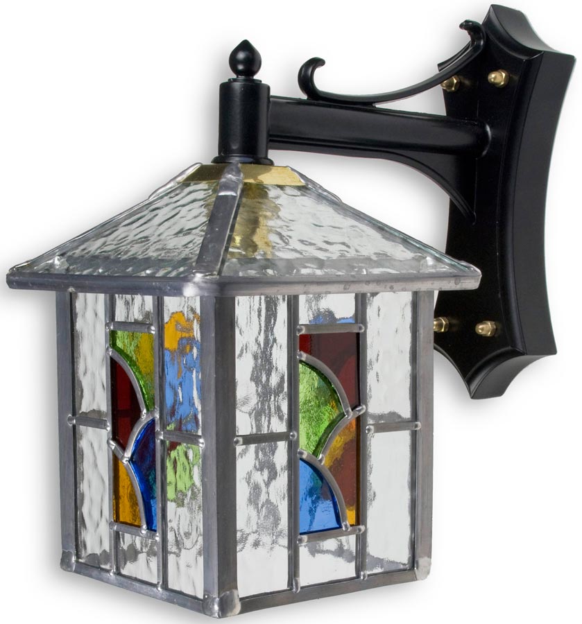 Coloured glass cheap outdoor lantern
