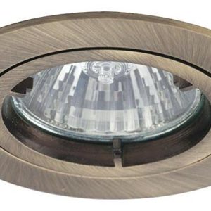Twistlock antique brass mains voltage GU10 down light