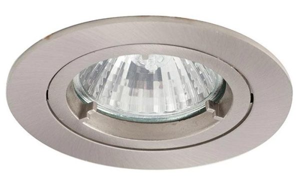 Twistlock satin chrome finish mains voltage GU10 down light