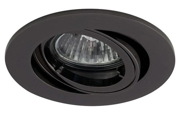 Twistlock black chrome mains voltage adjustable down light