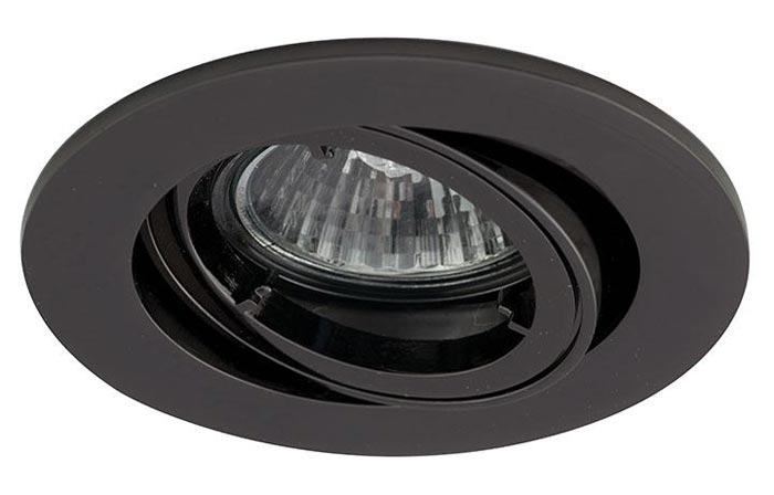 Twistlock Black chrome Mains Voltage Adjustable Down Light