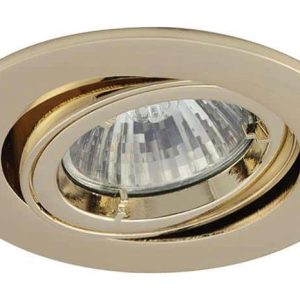 Twistlock polished brass mains voltage adjustable down light