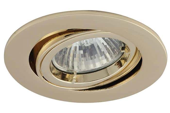 Twistlock Polished Brass Mains Voltage Adjustable Down Light