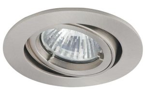 Twistlock satin chrome mains voltage adjustable down light