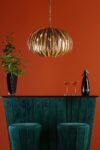 Dar Atticus 5 Light Pendant Hand Crafted Gold Leaf