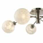 Dar Avari 6 Light Semi Flush Low Ceiling Light Satin Nickel