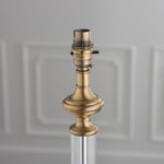 Endon Avebury 1 Light Glass Candlestick Table Lamp Base Antique Brass