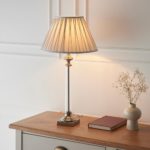Endon Avebury 1 Light Glass Candlestick Table Lamp Base Antique Brass