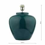 Dar Ayla 1 Light Teal Ceramic Table Lamp Base Only