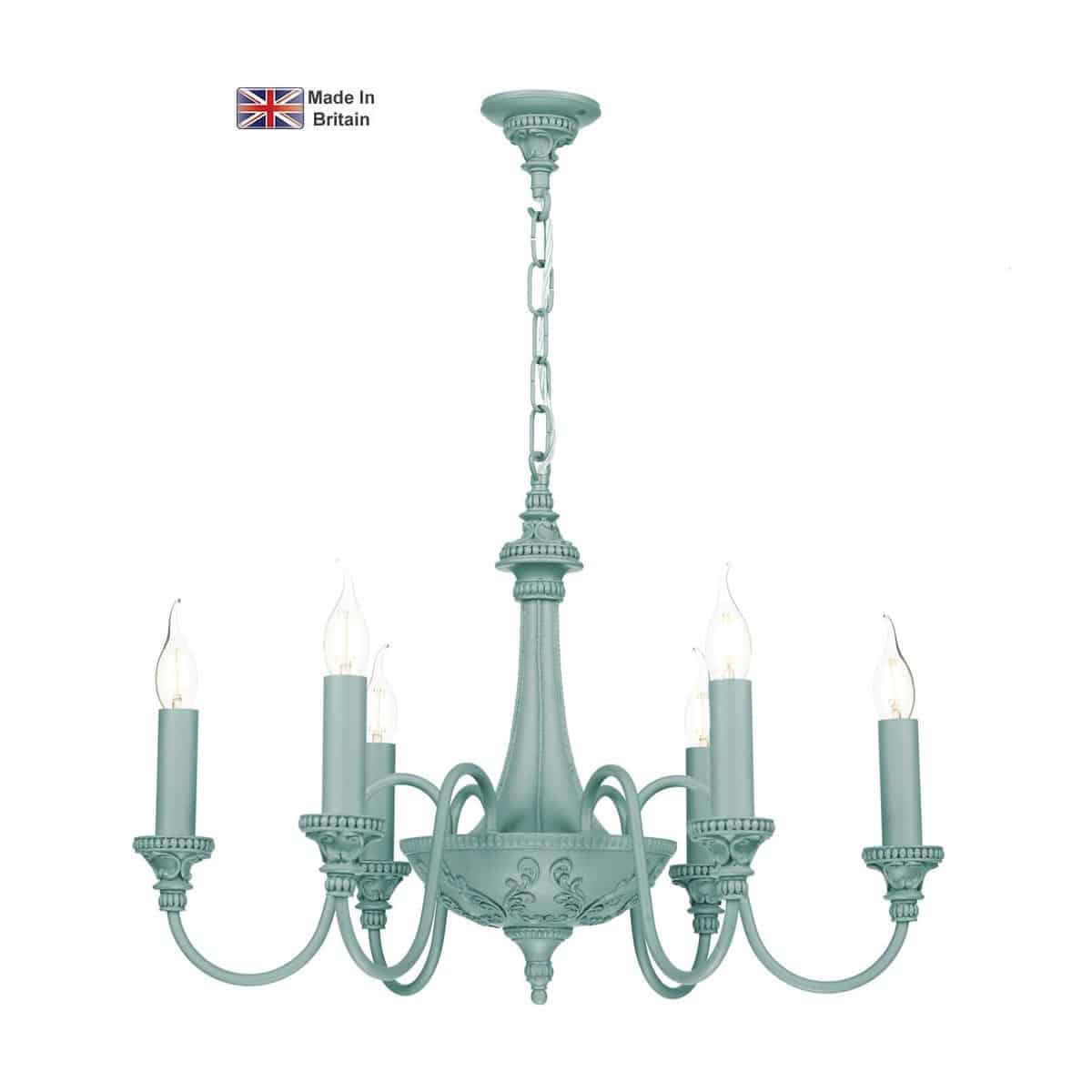 Bailey Classic 6 Light Chandelier Bespoke Colour Choice