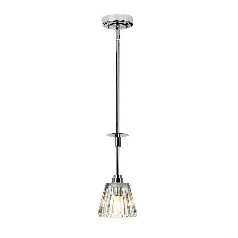 Elstead Agatha 1 Light Bathroom Pendant Polished Chrome IP44