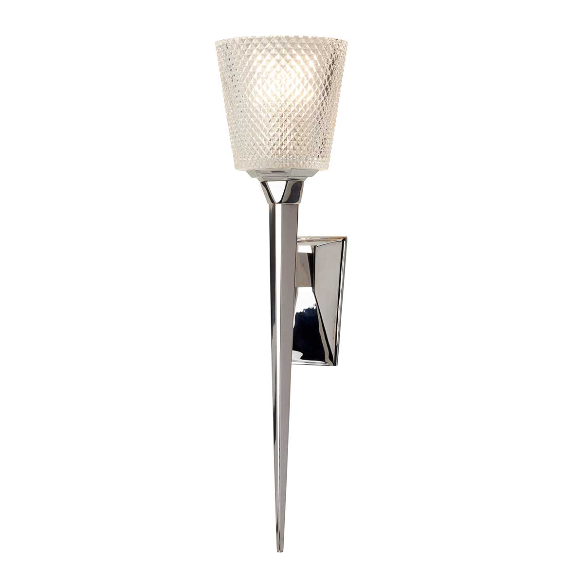 Verity Large Torchiere Bathroom Wall Light Polished Chrome