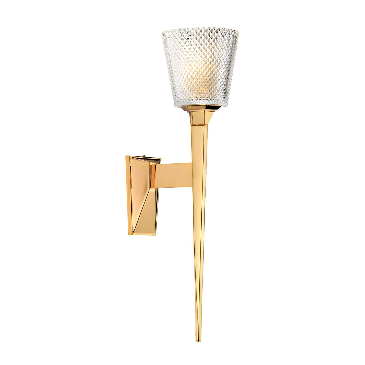 Verity Large Torchiere Bathroom Wall Light Polished Gold