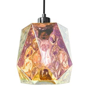 Baxley iridised glass ceiling pendant lamp shade main image