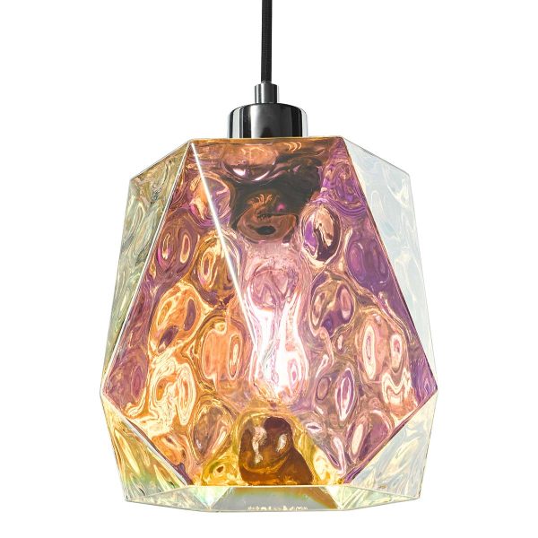 Baxley iridised glass ceiling pendant lamp shade main image
