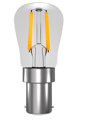 Clear 2w warm white dimmable LED B15 filament pygmy light bulb