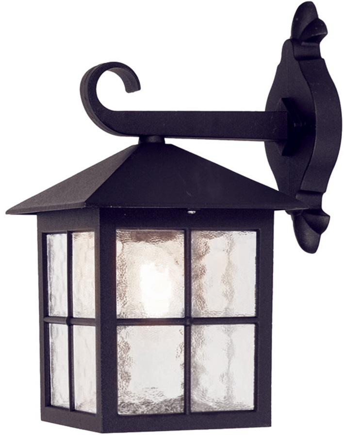 Elstead Winchester 1 Light Outdoor Down Wall Lantern Black