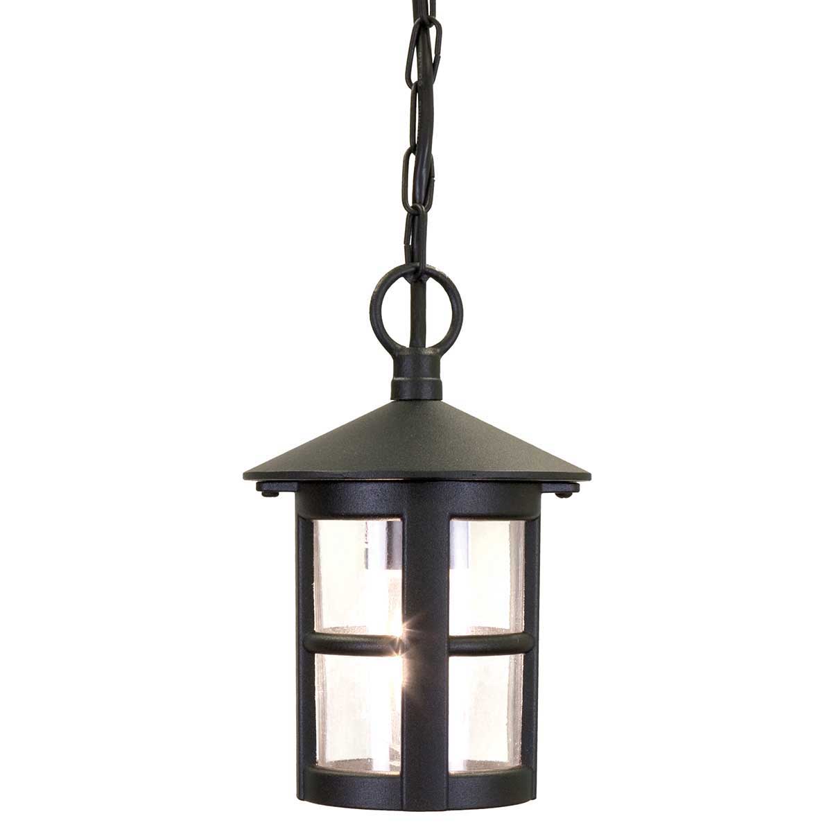 Elstead Hereford Traditional Hanging Outdoor Porch Lantern Black