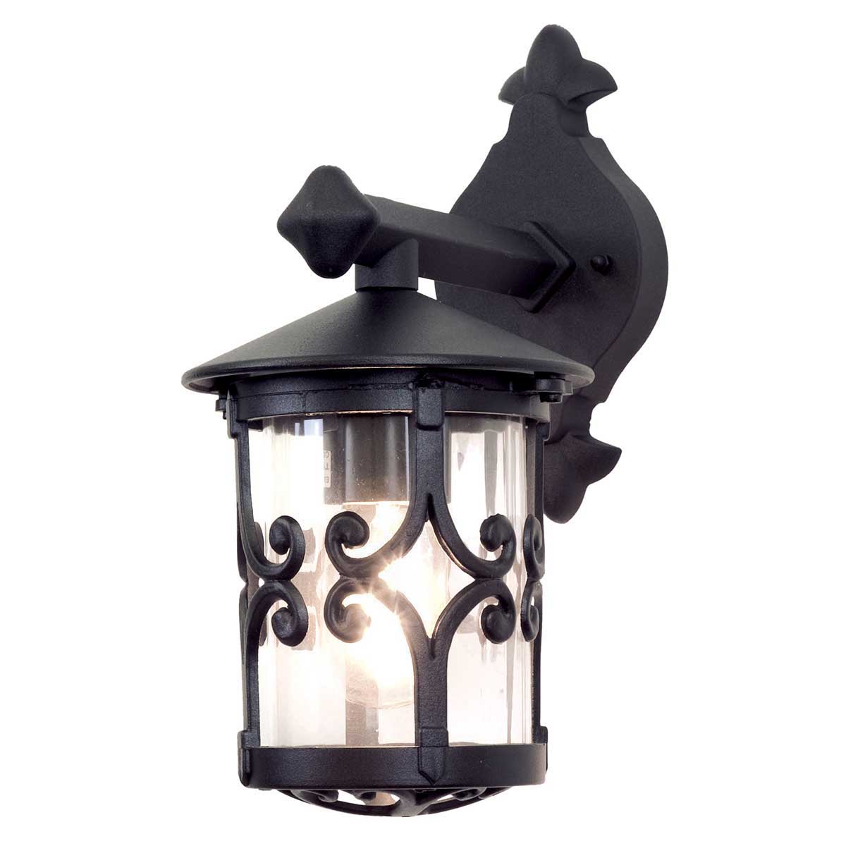 Elstead Hereford Old English Outdoor Down Wall Lantern Black