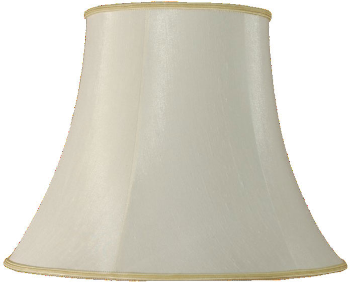Cream Faux Silk Bowed Empire 20 Inch, Lampshade For Floor Lamp Uk
