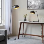 Endon Brair 1 Light Modern Floor Lamp Matt Black